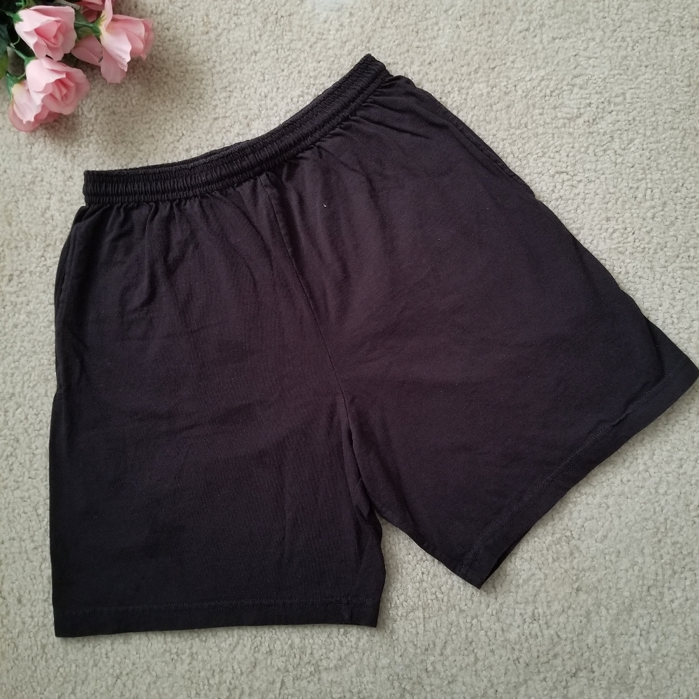 Men's Hanes Soft Black Sweat Shorts
